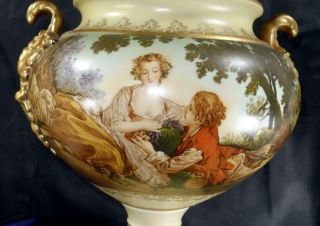Rare Paris Francois Boucher Porcelain / Sevres Hand Painted Covered Urn 2