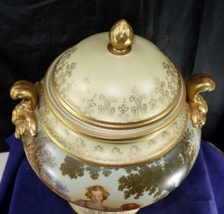 Rare Paris Francois Boucher Porcelain / Sevres Hand Painted Covered Urn 3