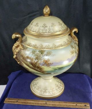 Rare Paris Francois Boucher Porcelain / Sevres Hand Painted Covered Urn 5