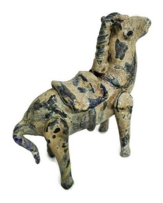 Style Pendant Roman Ancient Intaglio Figurine Horse Stone Artifact Glass Antique 5