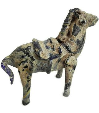 Style Pendant Roman Ancient Intaglio Figurine Horse Stone Artifact Glass Antique 8