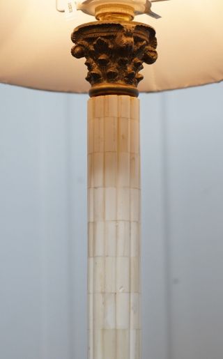 FROM DUKE & DUCHESS NORTHUMBERLAND ' S ESTATE RARE CORINTHIAN PILLAR LAMP 4