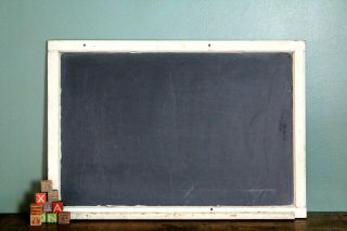 Vintage Chalk Board Wood Framed Old School House Rustic Decor 32 1/2 " X 22 1/2 "