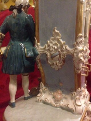 Royal Dux Porcelain Figurine The Sedan Chair Monumental Size 10