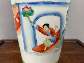 19th C.  Chinese Famille - rose Figural Vase 8