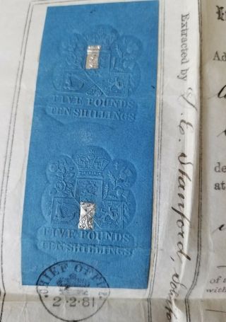 Royalty Signed Document British UK Royal Wax Seal Letter Order Decree Warrant 3