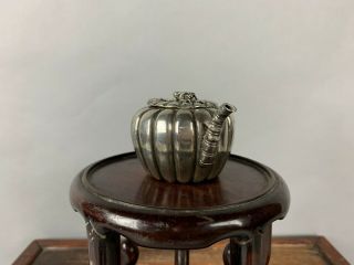 19th/20th Chinese Sterling Silver Pumpkin - Form Water Pot 2