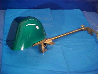 1920s Emeralite Clamp On Style Rolltop Desk Lamp Brass Green Cased Glass Shade