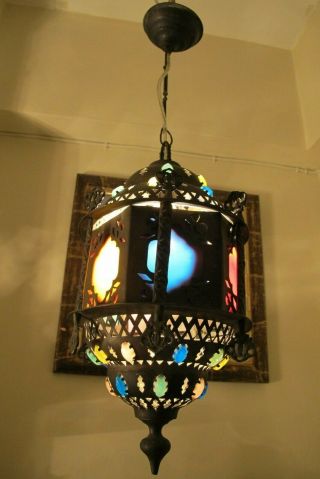 Antique Vintage Moroccon/ Turkish Lamp Light 1940 