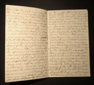 1865 CIVIL WAR UNION SOLDIER ' S DIARY 128th Regt York Vols w/ Battles Lincoln 7