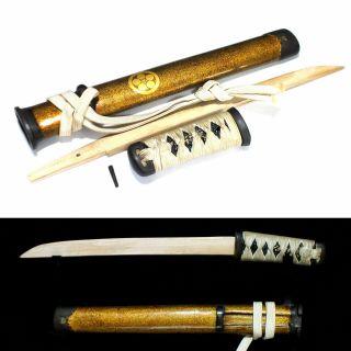 182 Japanese Samurai Edo Antique scabbard tanto sword aikuchi koshirae 5
