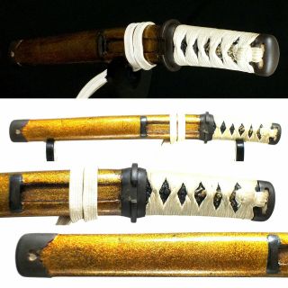 182 Japanese Samurai Edo Antique scabbard tanto sword aikuchi koshirae 7