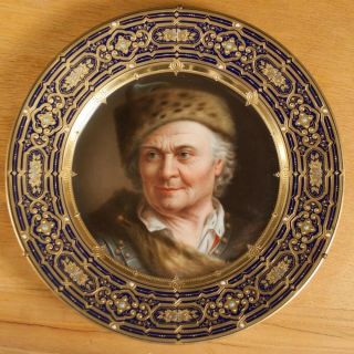 Museum Quality Royal Vienna Porcelain Portrait Plates Russia Man Woman Wagner 2