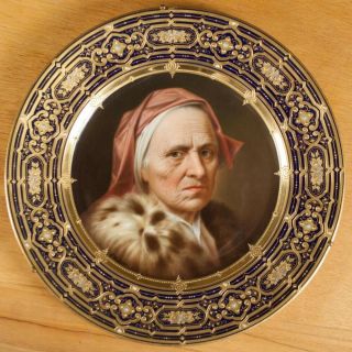 Museum Quality Royal Vienna Porcelain Portrait Plates Russia Man Woman Wagner 3