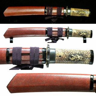 167 Japanese Samurai Edo Antique fittings tanto sword koshirae. 7