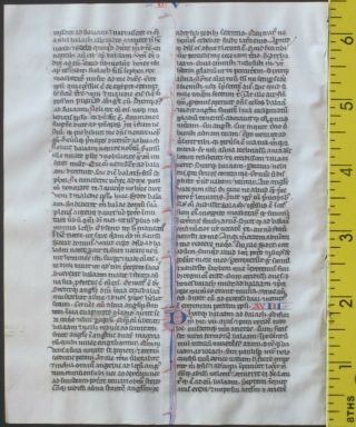 Early ca.  1250 Bible manuscript leaf in Latin on very fine vellum,  Numbers 21 - 23 2