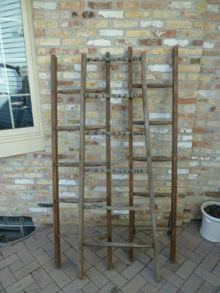 Decorative Vintage Old Wood Ladder 6 Ft - For Use In Decorating