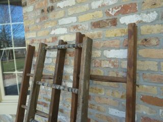 Decorative Vintage Old Wood Ladder 6 FT - for use in decorating 2