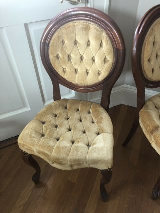 Antique Carlton McLendon Victorian Slipper Chairs 3