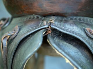 13.  5 Fred Mueller Saddle High Back Leather Vintage Horse US Western Tack 5