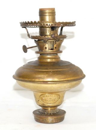 CIRCA 1860 CORNELIUS & BAKER OIL LAMP W/ ORIG.  ORNATE BRONZE HOLD 2