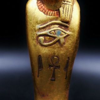 Fine Antique Egyptian Golden Ushabti (Shabti) Statue Figure.  ANCIENT EGYPT 2