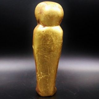 Fine Antique Egyptian Golden Ushabti (Shabti) Statue Figure.  ANCIENT EGYPT 4