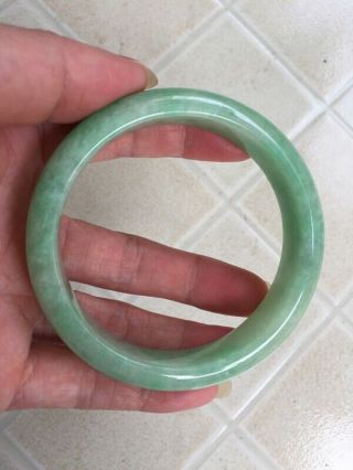 Chinese Grade A Jade Jadeite Bracelet 60.  5mm 3
