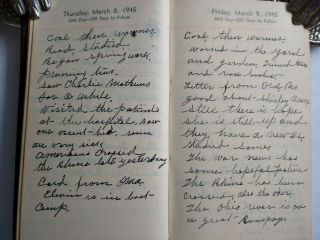 WORLD WAR TWO - Handwritten Diary - Europe - Pacific Theater - MacArthur - Japan - WWII - 1945 5