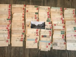 108 Vintage Handwritten Letters Hall Family Hoopeston Illinois Muncie Indiana