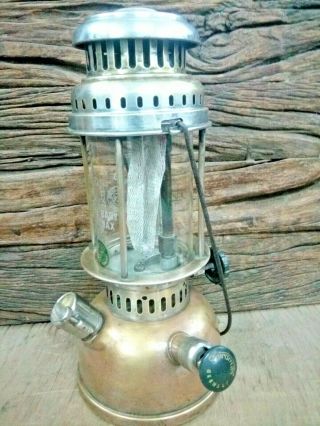 Old Vintage Little Baby Petromax No.  900 Brass Kerosene Oil Lamp Org.  Glob Germany
