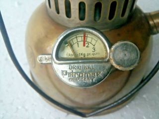 Old Vintage Little Baby Petromax No.  900 Brass Kerosene Oil Lamp Org.  Glob Germany 4