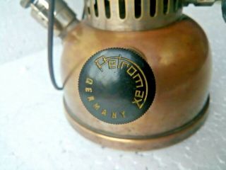 Old Vintage Little Baby Petromax No.  900 Brass Kerosene Oil Lamp Org.  Glob Germany 5