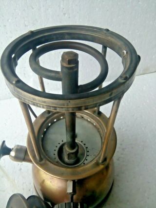Old Vintage Little Baby Petromax No.  900 Brass Kerosene Oil Lamp Org.  Glob Germany 9