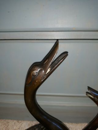Old or Antique Chinese Bronze Duck Sculpture Pair 3
