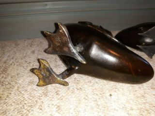 Old or Antique Chinese Bronze Duck Sculpture Pair 8