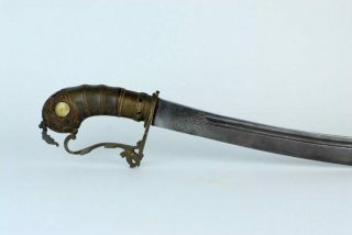 An Antique 19th C Parang Nabur Sword From Borneo,  Kalimantan Dayak Headhunter
