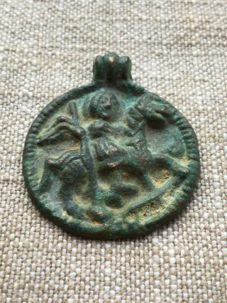 Scandinavian Medallion Of St.  Georg,  9 - 11th Century Ad