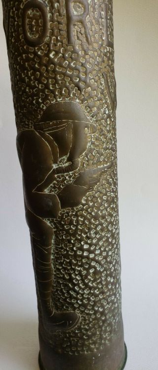 Pr World WarI TRENCH Art 75mm Shells,  Rare Man in Gas Mask,  Statue of Liberty 2