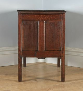 Antique English 18th Century Oak Coffer Chest Cupboard Trunk Box (Circa 1750) 10