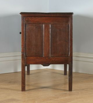 Antique English 18th Century Oak Coffer Chest Cupboard Trunk Box (Circa 1750) 11