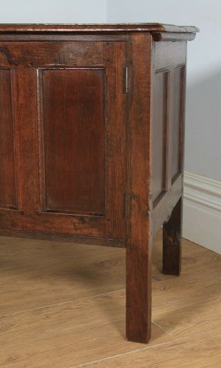 Antique English 18th Century Oak Coffer Chest Cupboard Trunk Box (Circa 1750) 6