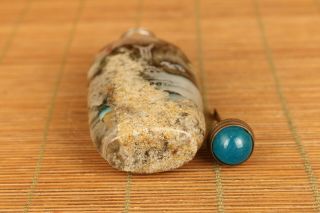 chinese natural crystal hand painting river snuff bottle 10