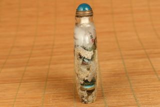 chinese natural crystal hand painting river snuff bottle 8