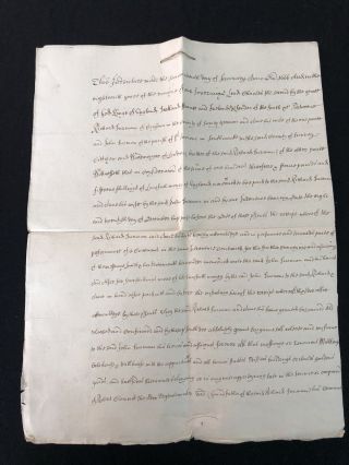 Antique 17th Century Indenture Dated 17th January 1666 (33)