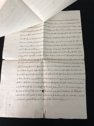 Antique 17th Century Indenture Dated 17th January 1666 (33) 3