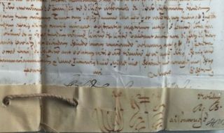 VERY RARE PAPAL BULLA Parchment Vellum 1699 Pope Innocent XII (A.  Pignatelli) 3