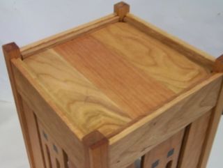 Arts and Crafts,  Mission Waste Basket Cherry Wood with Ebony 6