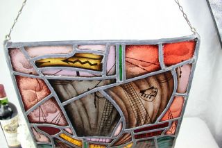 Old Flemish Stained glass window boat 3