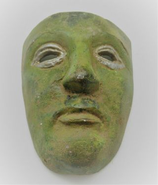 Circa 100 - 300ad Roman Era Theatrical Mask Extremely Rare European Finds